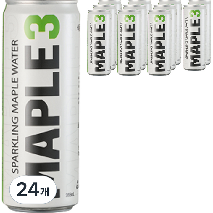 MAPLE3 스파클링 메이플 워터 라임, 355ml, 24개