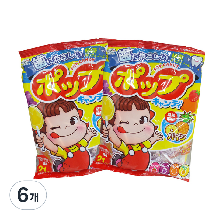 후지야 팝캔디, 126g, 6개