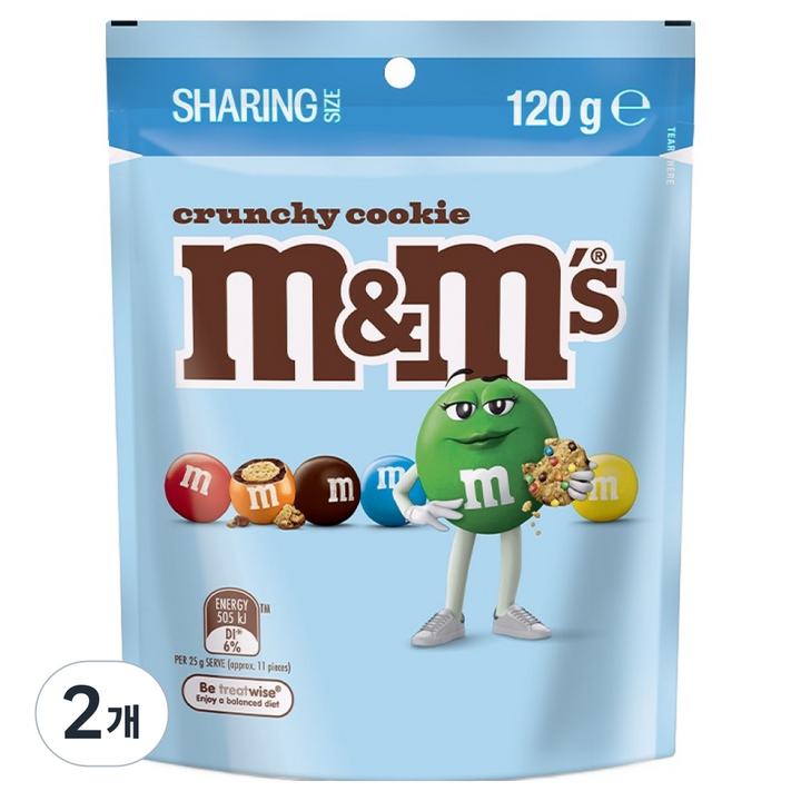 엠앤엠즈 크런치 쿠키, 120g, 2개