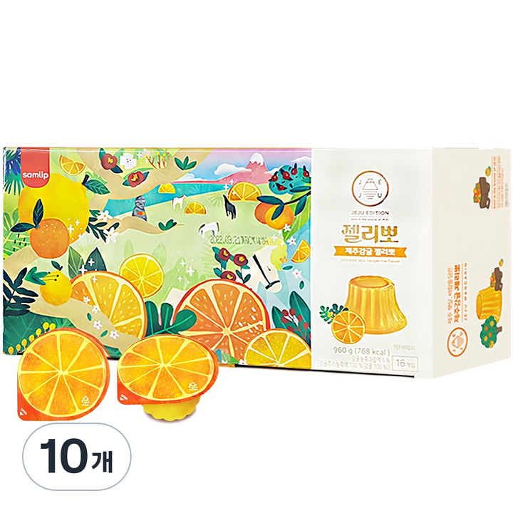 삼립 제주에디션 제주감귤 젤리뽀 16개입, 960g, 10개