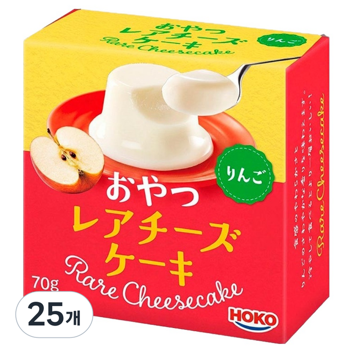 호코푸드 레어 치즈 푸딩 사과, 70g, 25개