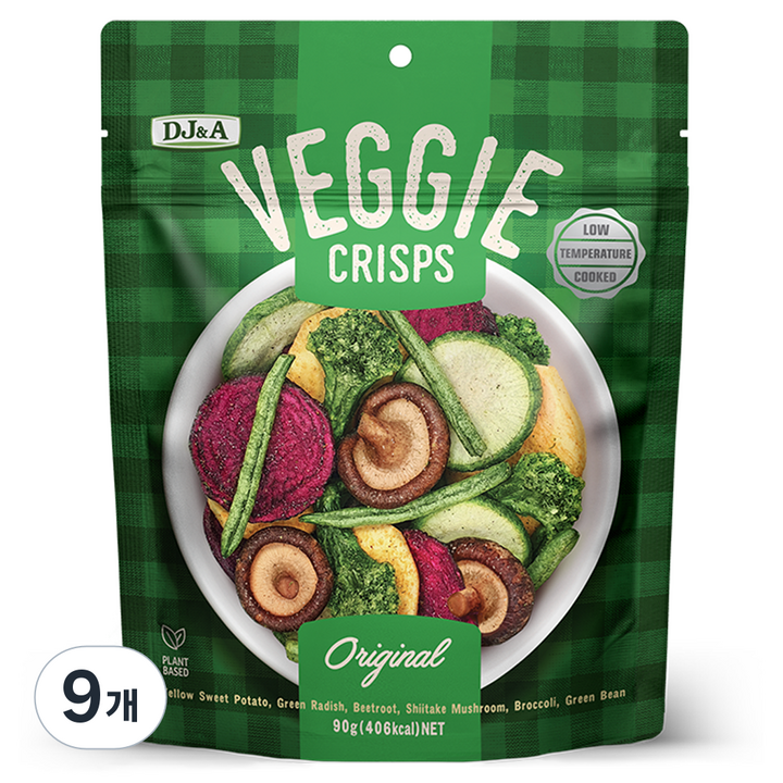 디제이앤에이 베지 크리스프 오리지널, 90g, 9개