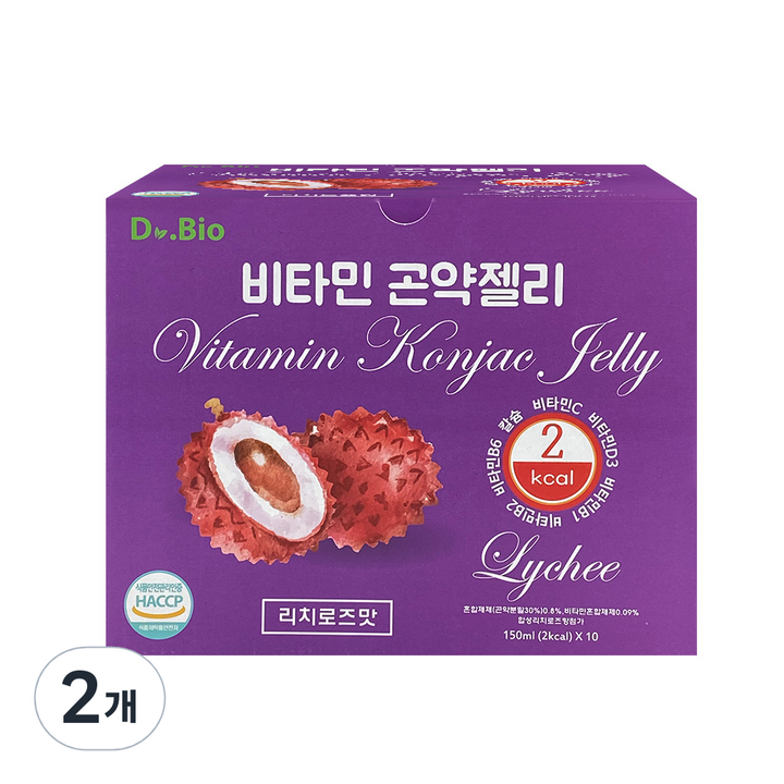 단디라이프 2칼로리 곤약젤리 리치로즈 10p, 2개, 1.5L