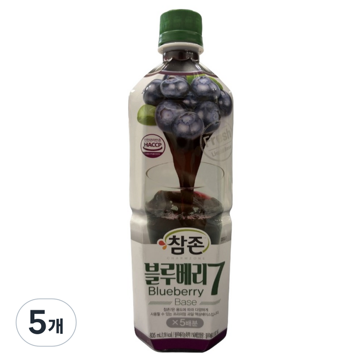 참존식품 체인지마스터 블루베리7 원액, 5개, 835ml