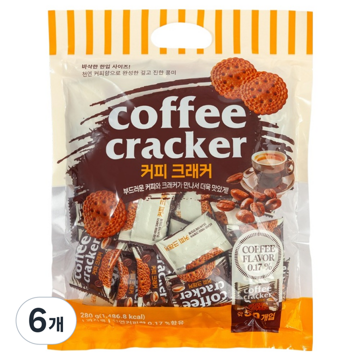 커피 크래커 50p, 280g, 6개