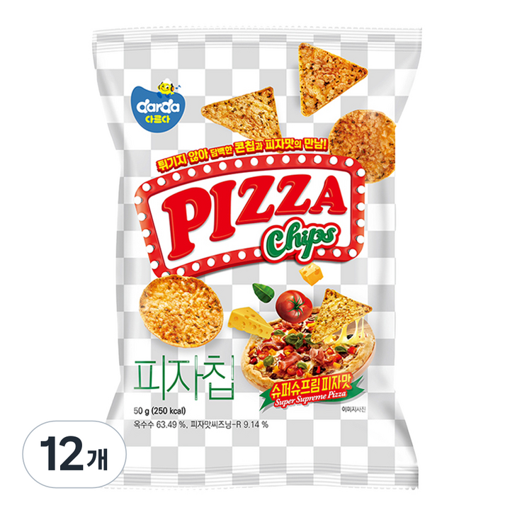 다르다 피자칩, 50g, 12개