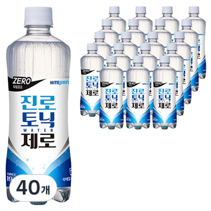진로토닉워터 제로, 600ml, 40개