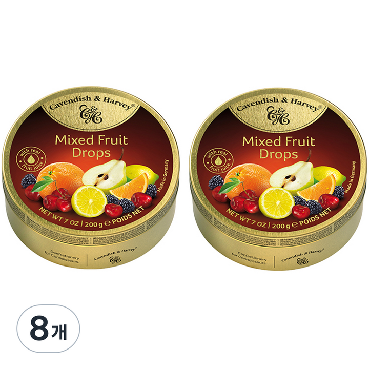 캐빈디쉬앤하비 캔디 종합 과일맛, 200g, 8개