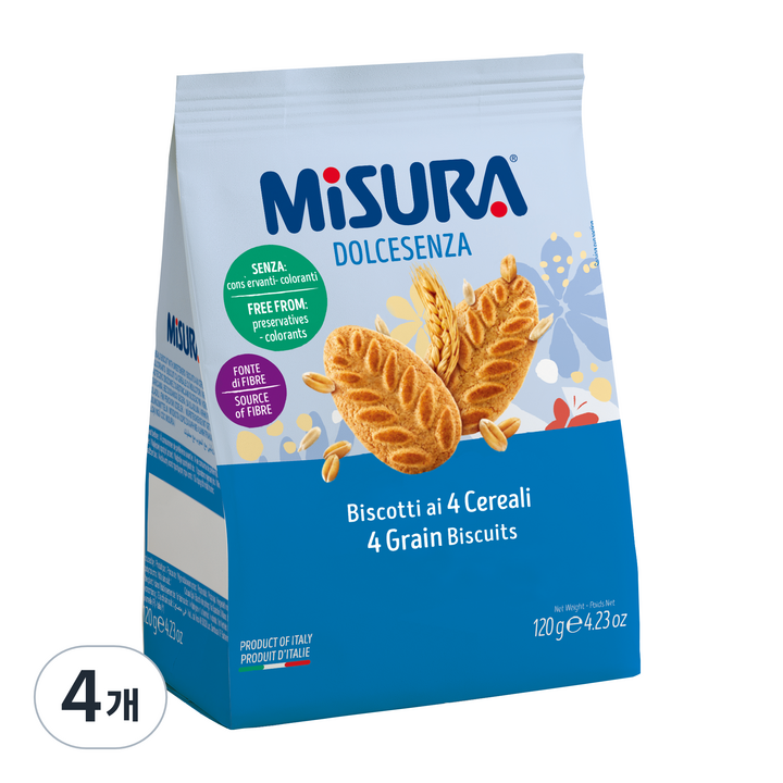 미주라 시리얼비스켓, 120g, 4개
