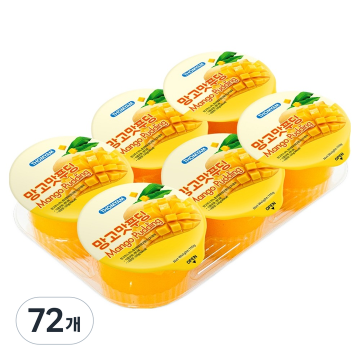 톰얌 망고맛 푸딩, 72개, 110g