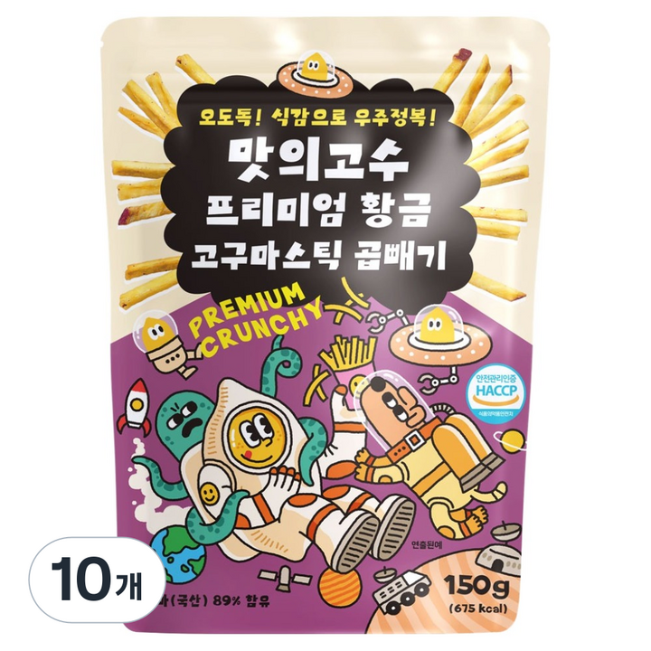 맛의고수 프리미엄 황금 고구마스틱, 150g, 10개
