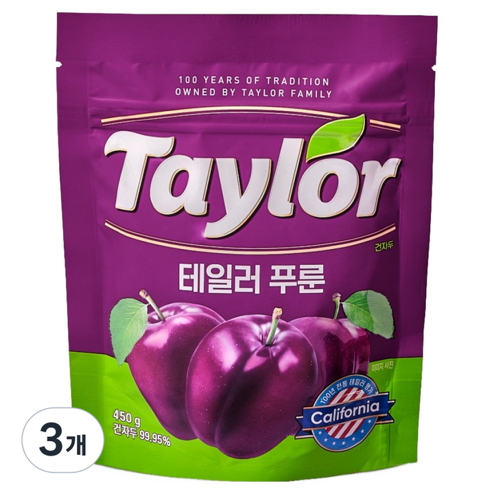 테일러 푸룬 건자두, 450g, 3개