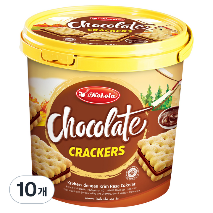 코코라 초코 샌드위치 크래커, 400g, 10개