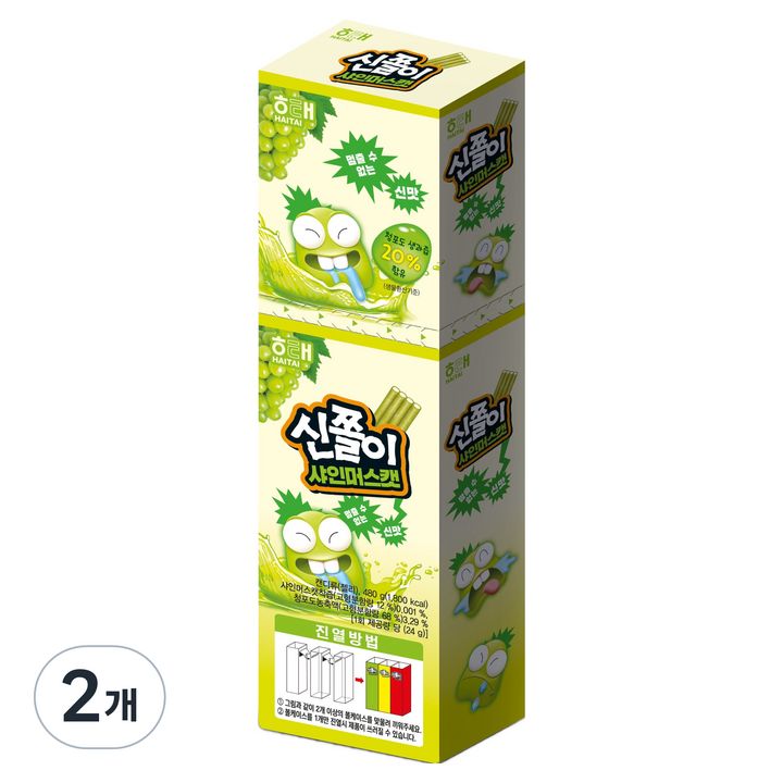 해태제과 신쫄이 샤인머스캣 젤리, 480g, 2개