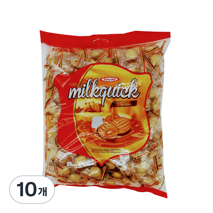 밀크퀵 캬라멜 봉봉 캔디, 1kg, 10개