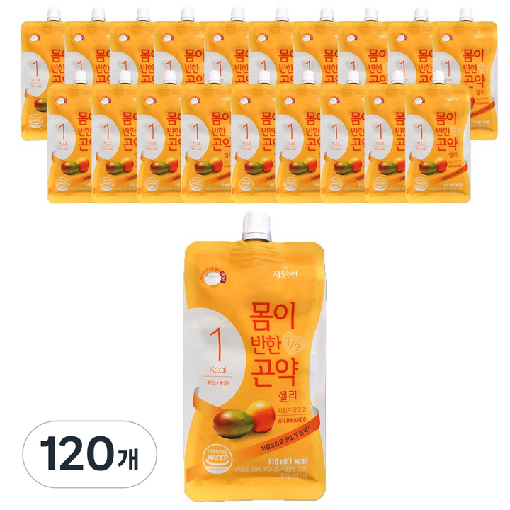자담선 몸이반한 곤약젤리 와일드망고, 110g, 120개