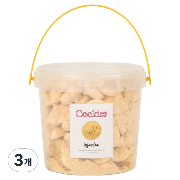 아리감성 인절미 머랭쿠키 원통형, 165g, 3개