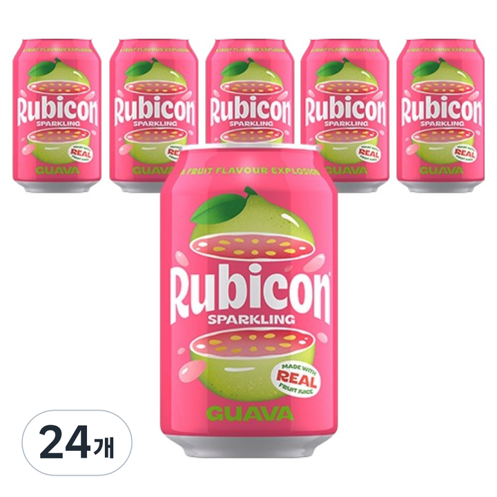 rubicon 구아바 스파클링 탄산음료, 24개, 330ml