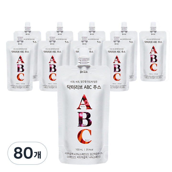 닥터리브 ABC 주스, 100ml, 80개