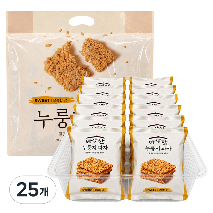 바삭한 누룽지 과자 달콤한맛, 438g, 25개