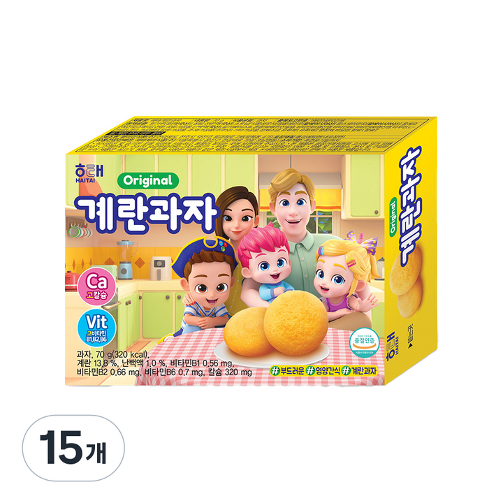 계란과자, 70g, 15개