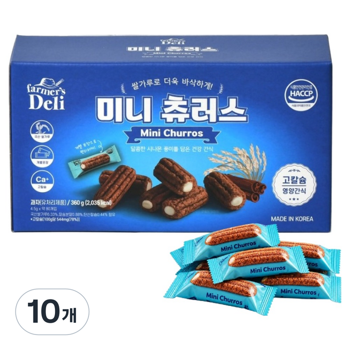 파머스델리 미니츄러스, 360g, 10개