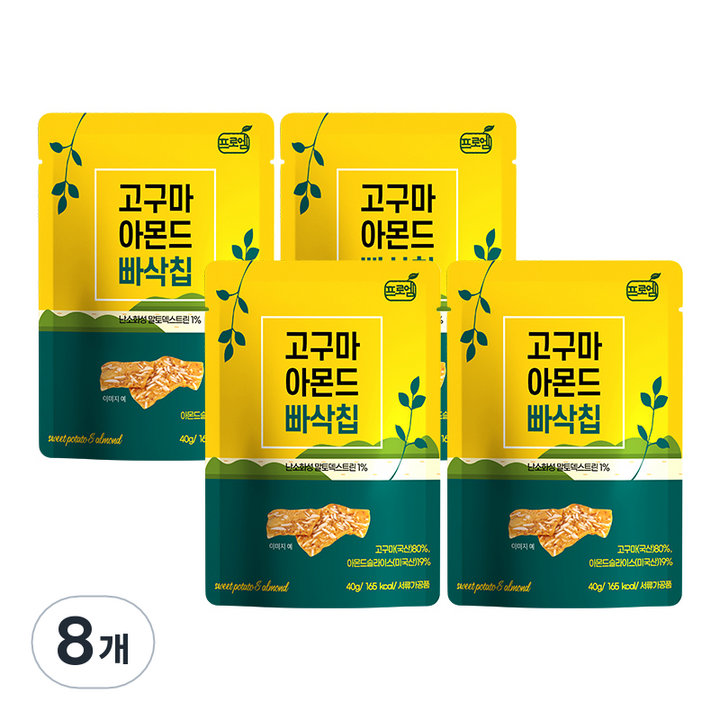 프로엠 고구마 아몬드 빠삭칩, 40g, 8개