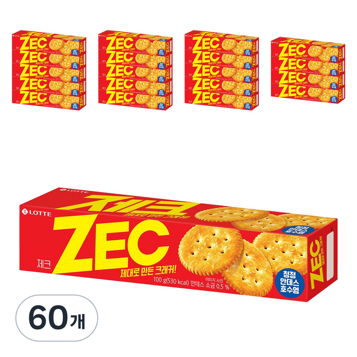 롯데웰푸드 제크, 100g, 60개