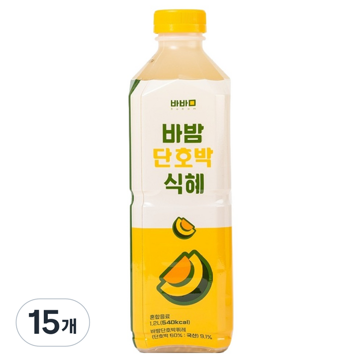 바밤 단호박 식혜, 1.2L, 15개