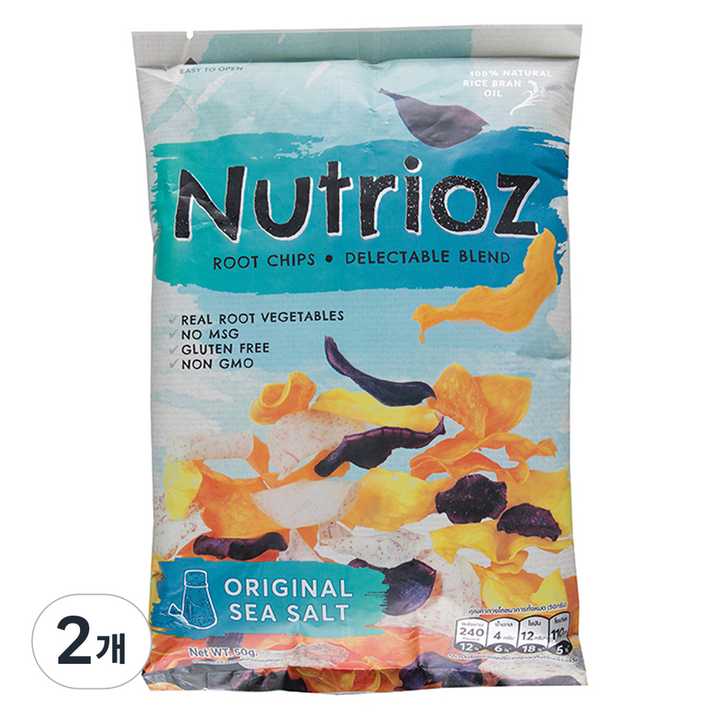 뉴트리오즈 루트칩 오리지널 씨쏠트, 50g, 2개