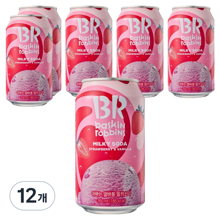 배스킨라빈스 아빠는 딸바봉 밀키 소다, 12개, 350ml