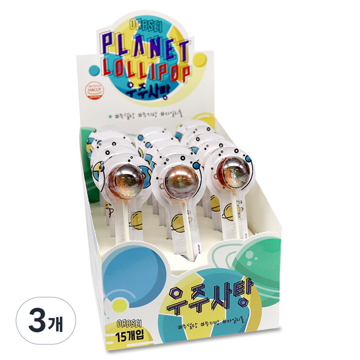 오브세이 우주사탕 화성 키라임맛 15p, 285g, 3개