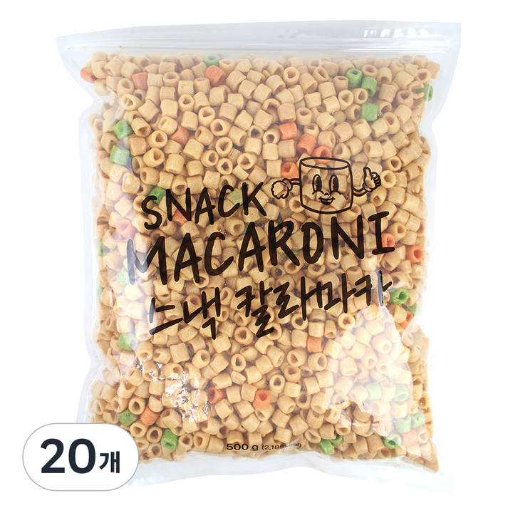 우리가스토리 칼라마카 마카로니 뻥튀기, 500g, 20개