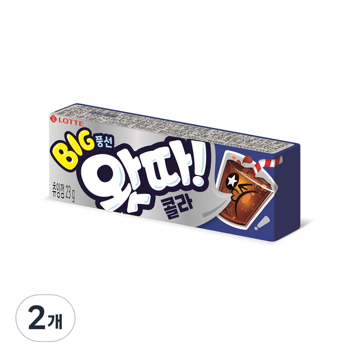 왓따 콜라 풍선껌, 23g, 2개