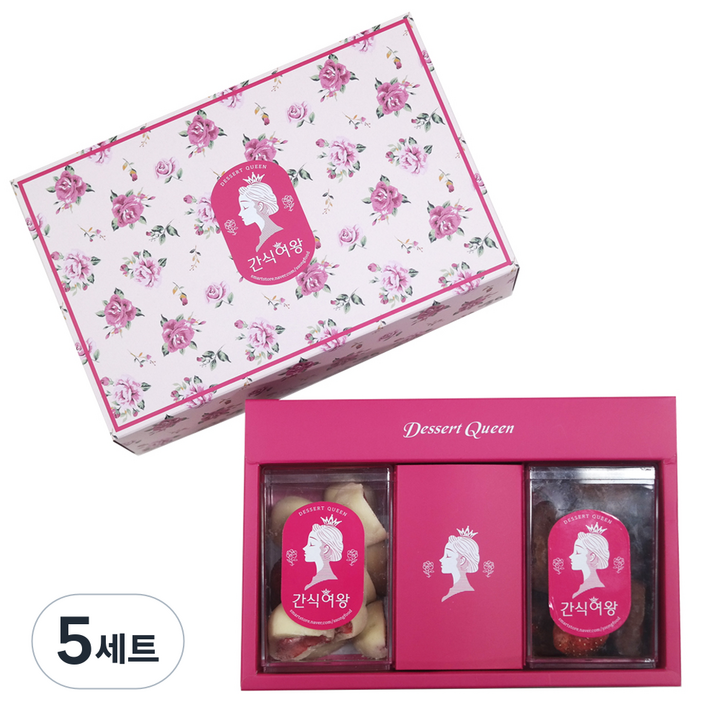 간식여왕 동결건조 딸기 초콜릿 선물세트, 180g, 5세트