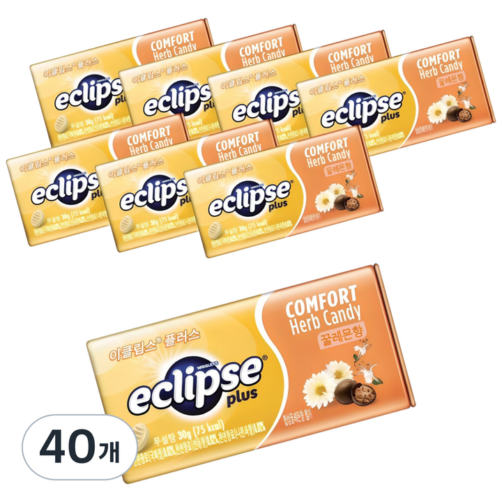 이클립스 플러스 허브캔디 꿀레몬향, 30g, 40개