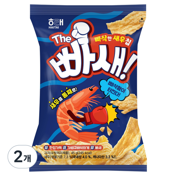 해태제과 빠새, 45g, 2개
