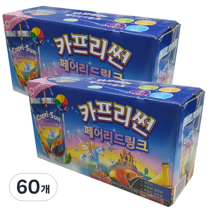 카프리썬 페어리 드링크 과채 음료, 200ml, 60개