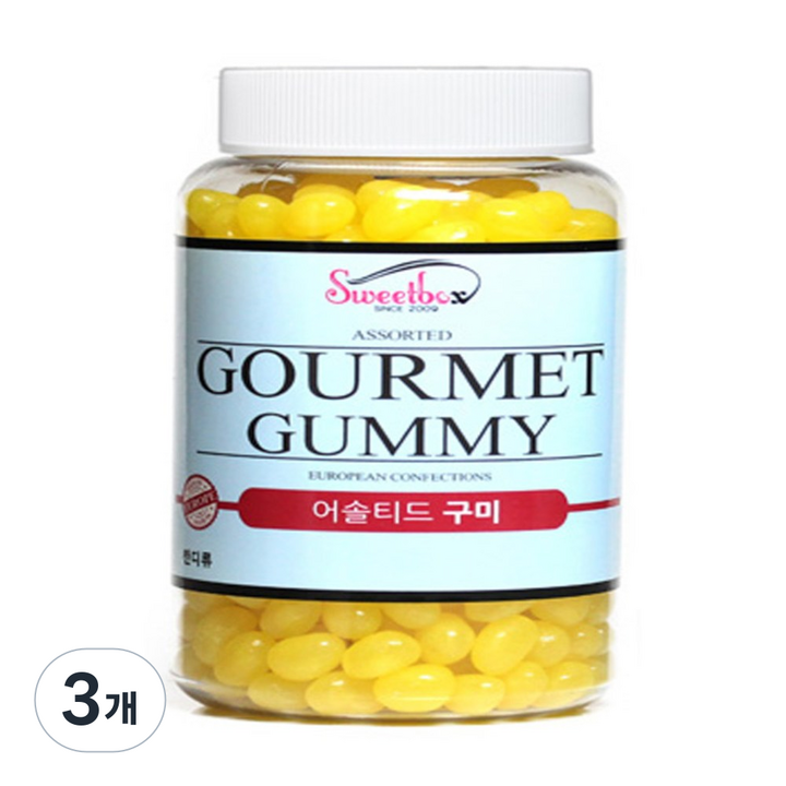 스위트박스 레몬 젤리빈, 600g, 3개
