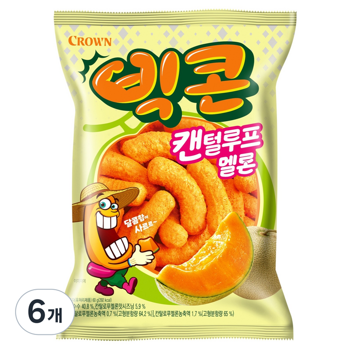크라운 빅카초 빅콘 캔털루프 멜론, 60g, 6개