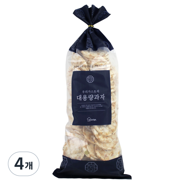 우리가스토리 소담한과 21종 통곡물 뻥튀기, 500g, 4개