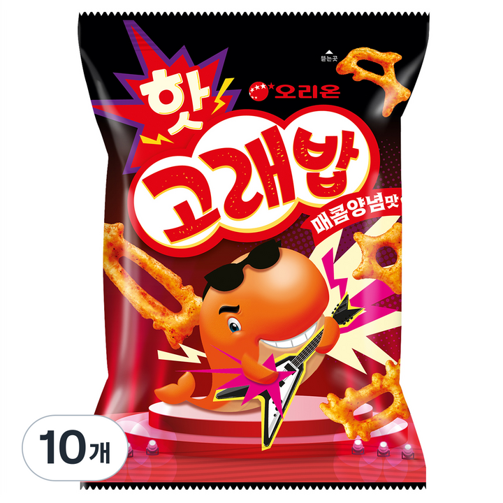 고래밥 핫 매콤양념맛, 56g, 10개