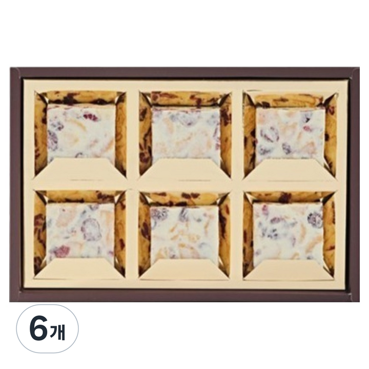몽샹82 클래식 오리지널 쫀득쿠키 6p + 쇼핑백, 180g, 6개