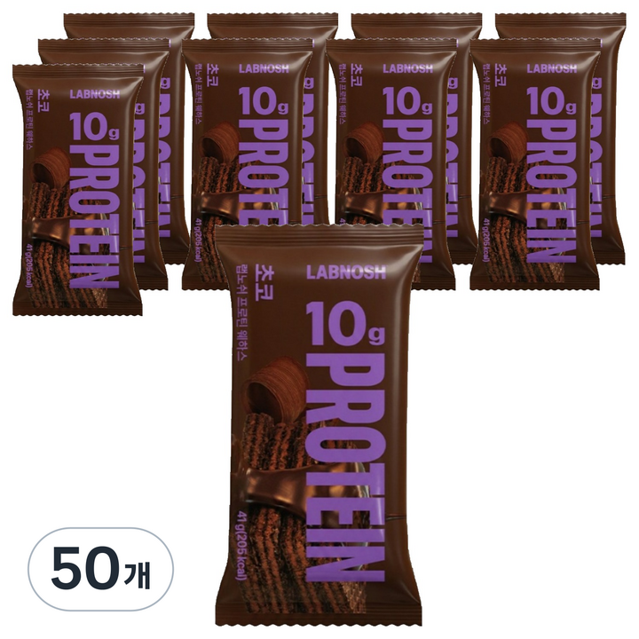 랩노쉬 프로틴 웨하스 초코, 41g, 50개