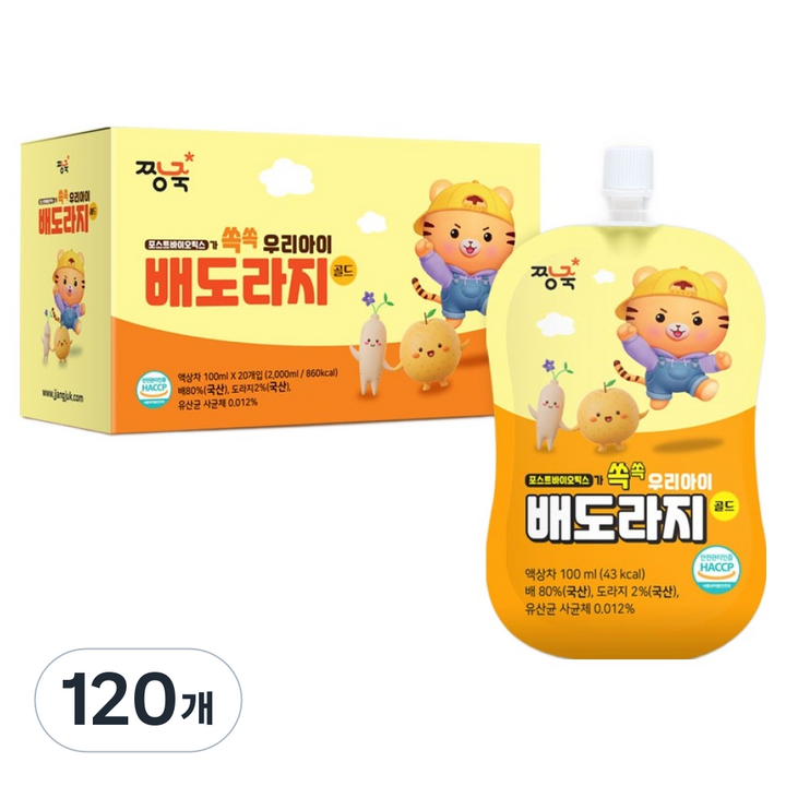 짱죽 우리아이 배도라지 골드, 120개, 100ml