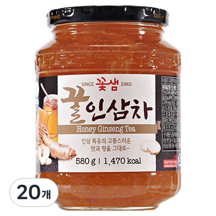 꽃샘 꿀인삼차, 580g, 1개입, 20개