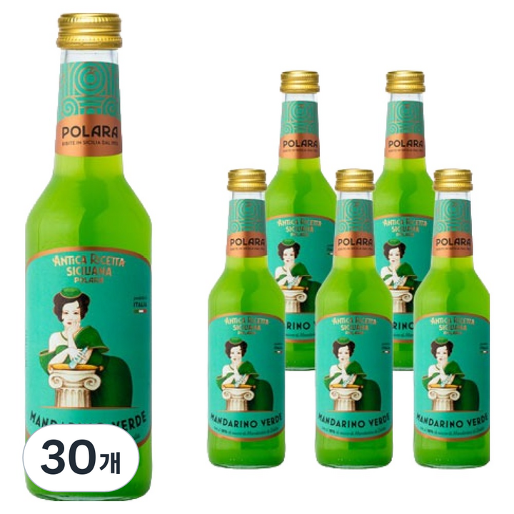 폴라라 시칠리아나 만다리노 베르데 탄산음료 그린만다린, 30개, 275ml