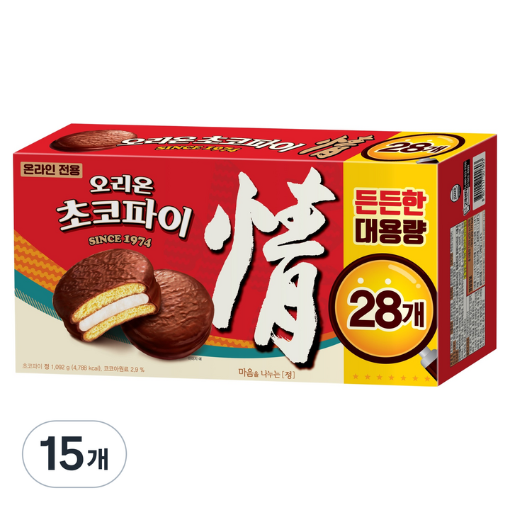 오리온초코파이 초코파이 28p, 1.092kg, 15개