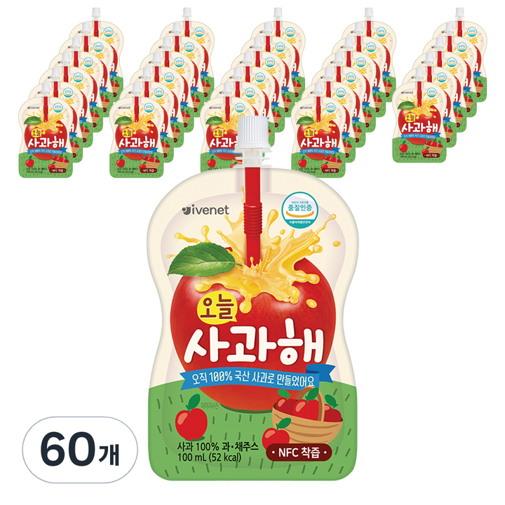 아이배냇 오늘사과해, 100ml, 60개