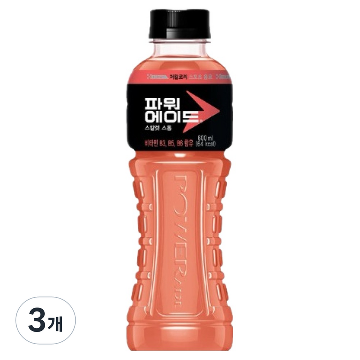 파워에이드 스칼렛 스톰, 600ml, 3개